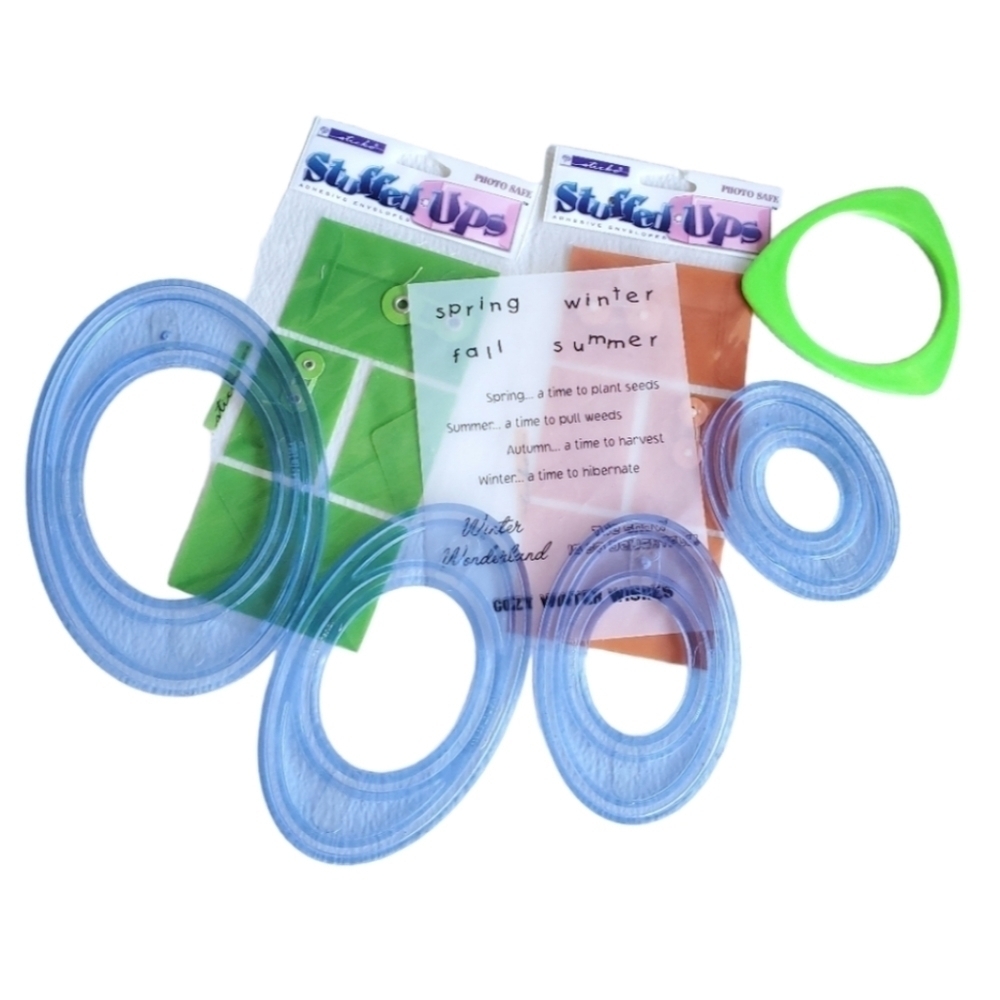 Not For Sale 4 Piece Assorted Lot of Scrapbooking Templates +4 Bonus Items